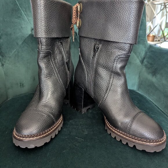 SEE BY CHLOÉ ankle boots in black EU37 US6.5 like new - Picture 5 of 10